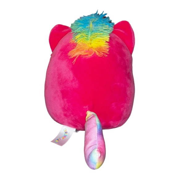 Squishmallow 8” Lizette the pink Caticorn with rainbow Mane and Belly Plush - Picture 5 of 12